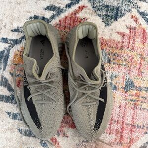 Yeezy Men's Olive and Black Sneakers